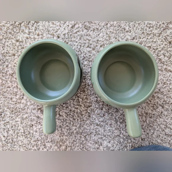 Pfaltzgraff Winterwood Chickadees Soup Bowls Set Of 2 Green - Picture 3 of 5